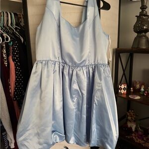 Lulu's Shimmering Light Blue Women’s Bubble Dress
